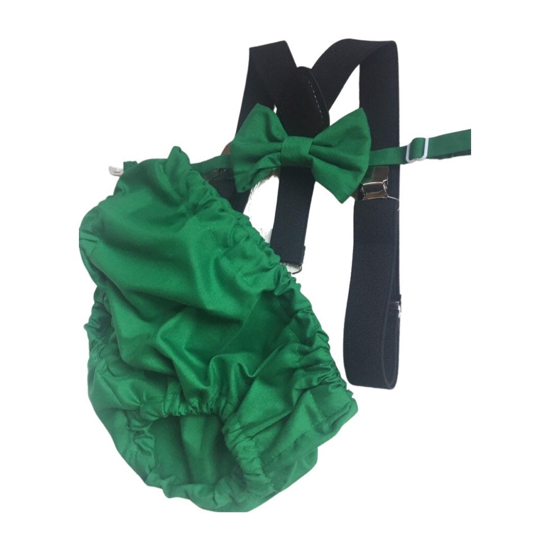 3 Piece Emerald Green Cake Smash Outfit - 1st Birthday Set