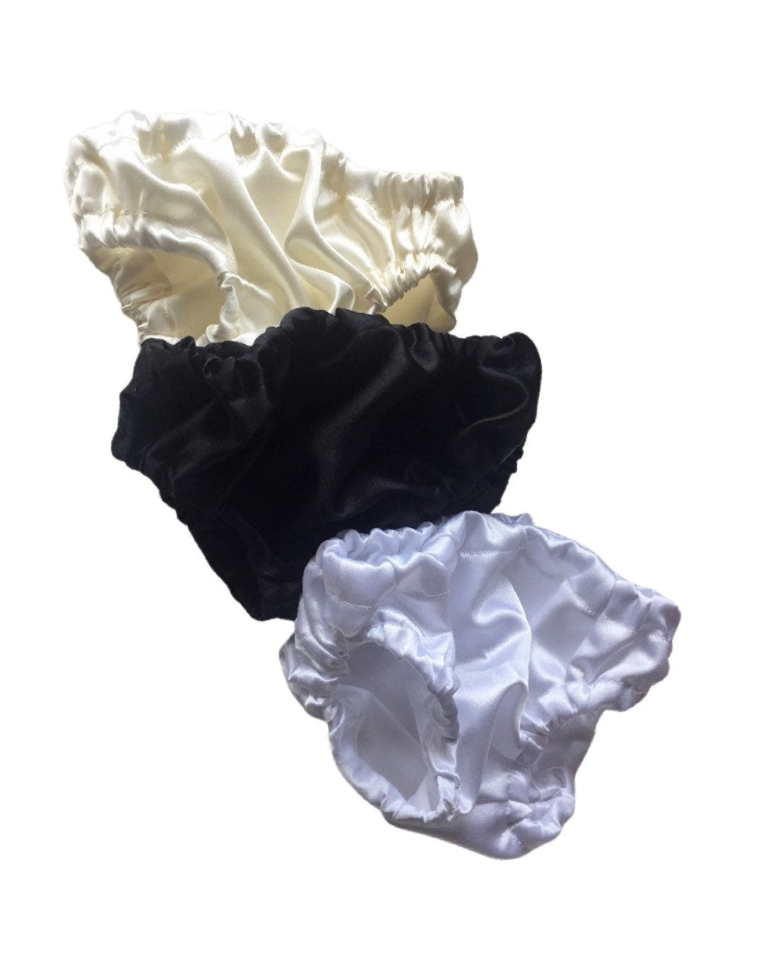 Baby girl bloomers SET OF 3, satin bloomers, baby bloomers - satin fabric - satin diaper cover- plain diaper cover - satin bottoms