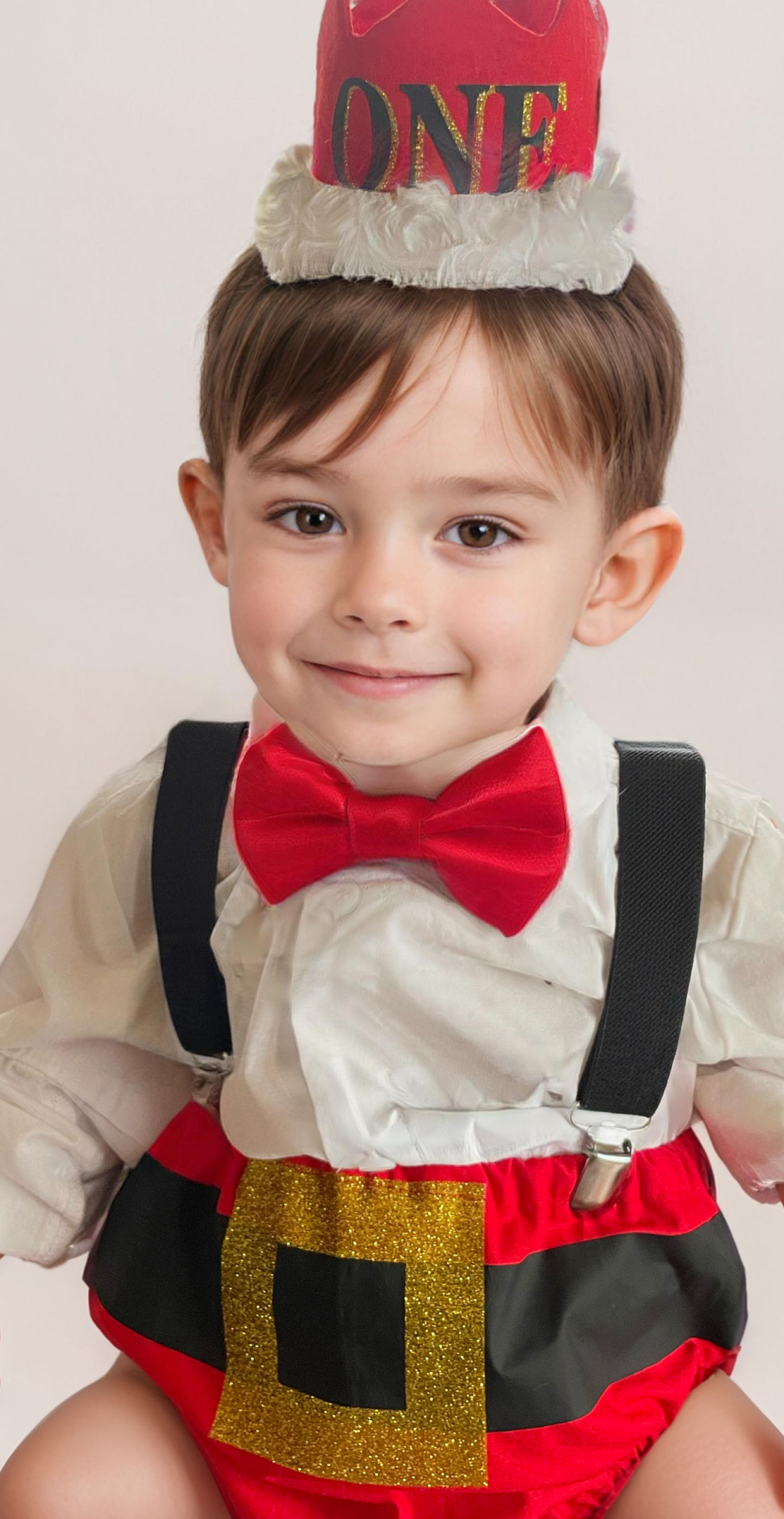 Christmas Santa cake smash outfit for 1st birthday party