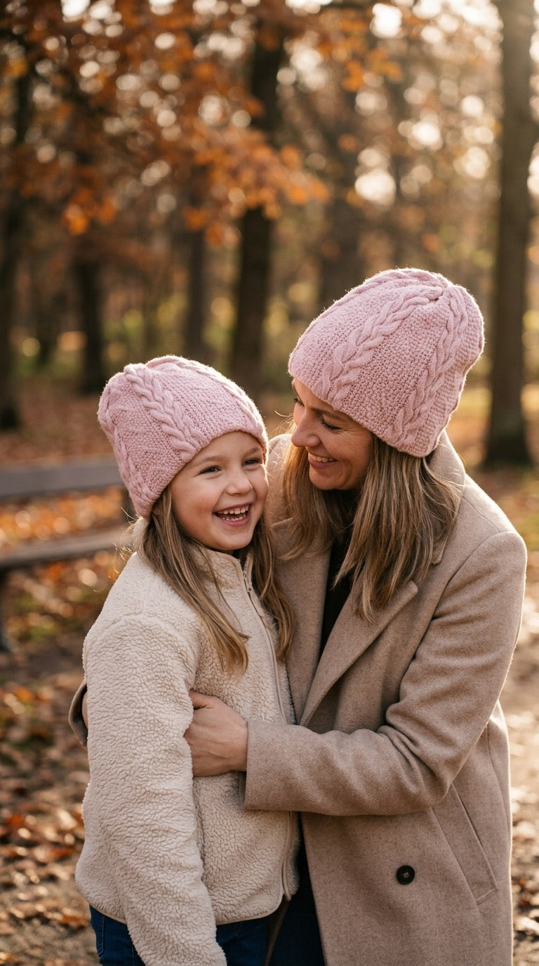 Cable Knit Beanie | Cozy winter hat for babies and adults