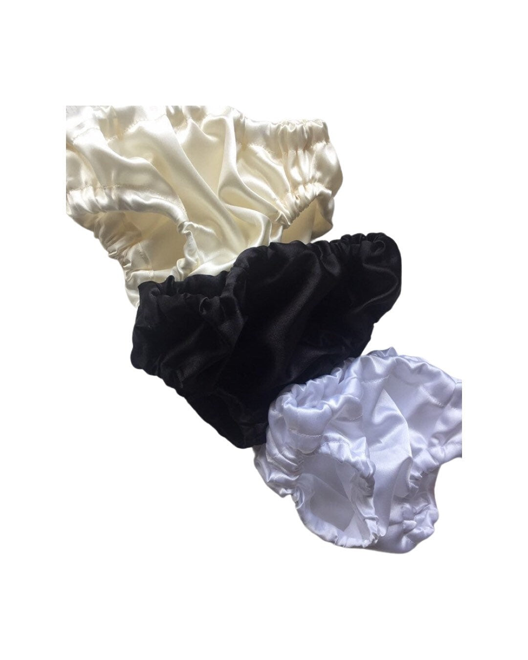 Baby girl bloomers SET OF 3, satin bloomers, baby bloomers - satin fabric - satin diaper cover- plain diaper cover - satin bottoms