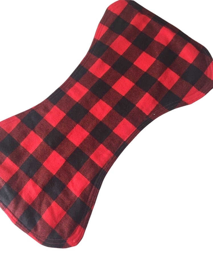 Buffalo plaid burp cloth