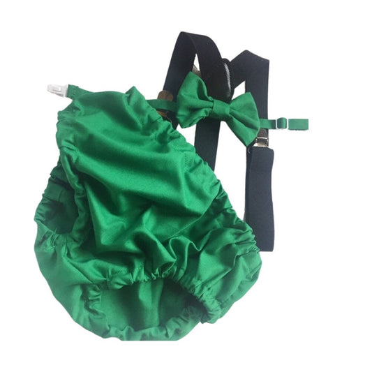 3 Piece Emerald Green Cake Smash Outfit - 1st Birthday Set