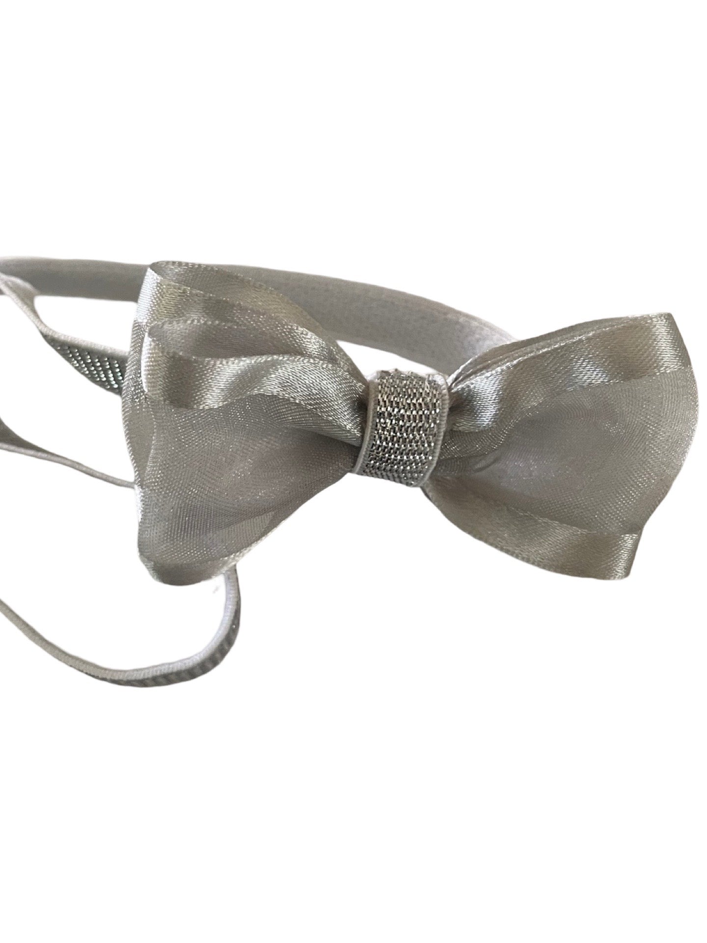 Classic Silver bow headband- available in a variety of Rainbow colours