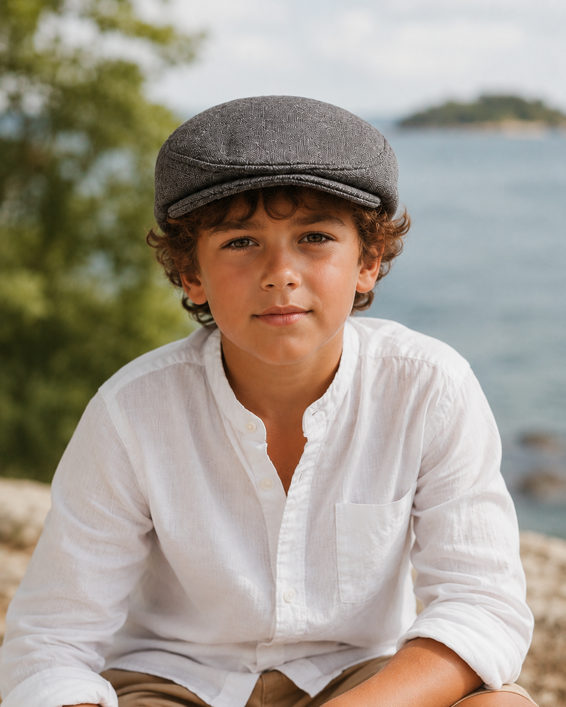 Black denim Cotton Flat Cap, Mens Summer Hat, Irish Cap, Golf Cap, Fathers Days Gift