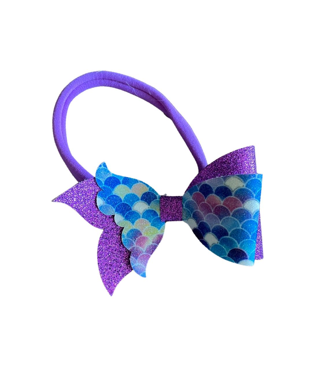 Mermaid glitter bows,faux leather bows, girls hair bows, toddler hair clip, hair accessories,