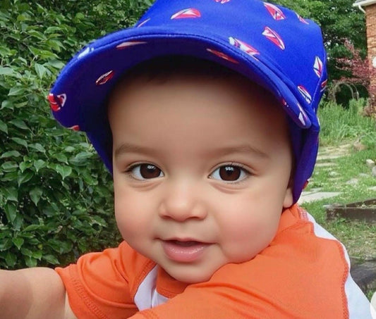 Sun Hat for Kid,Summer Hat for Kid Toddler Baby,Beach Hat for Kid Toddler Baby,Swim Hat for Kid Toddler Kid, Nautical Sailboat Ship