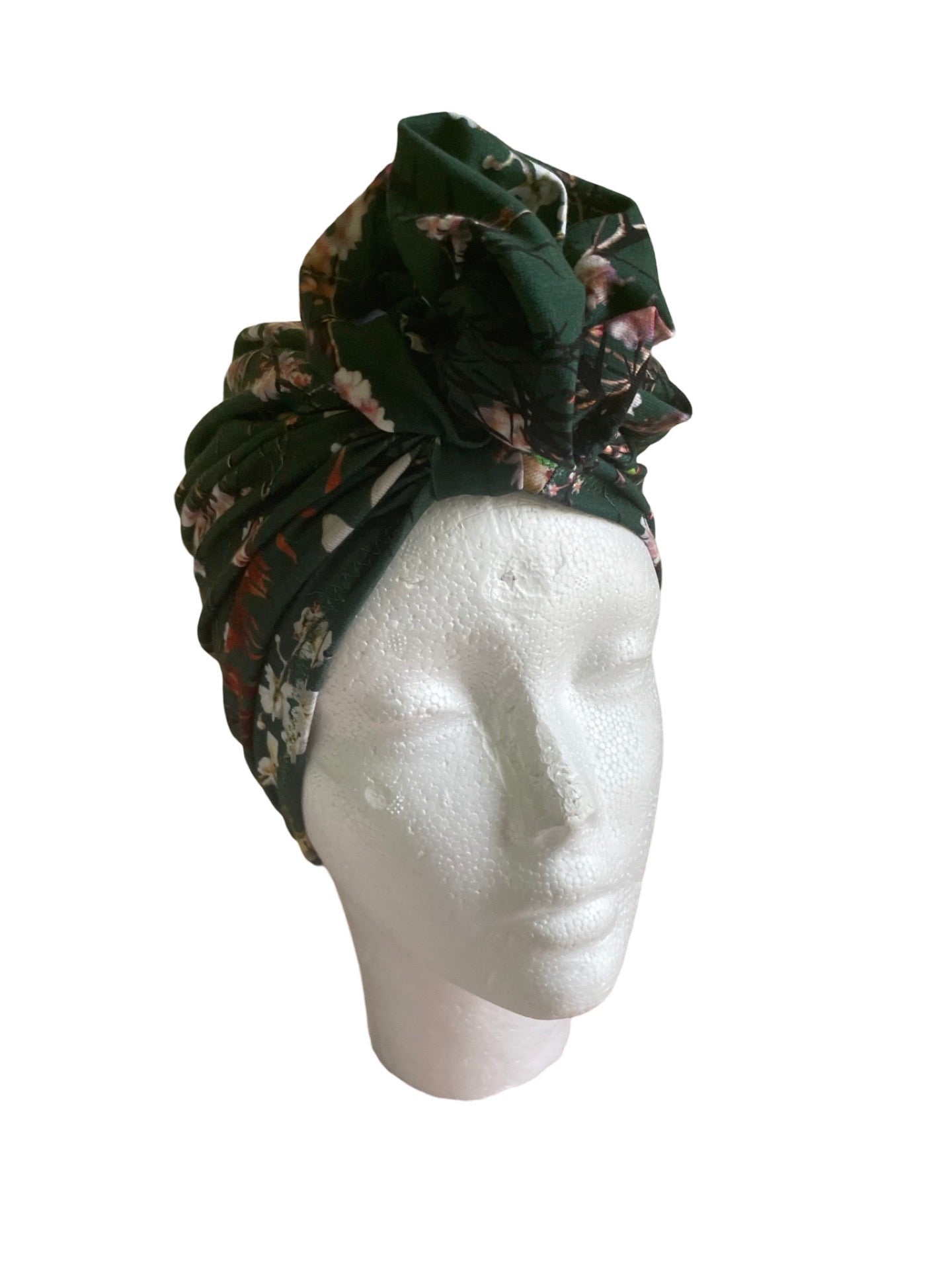 Hummingbird Cherry Blossom Floral Turban Headwrap for kids and women