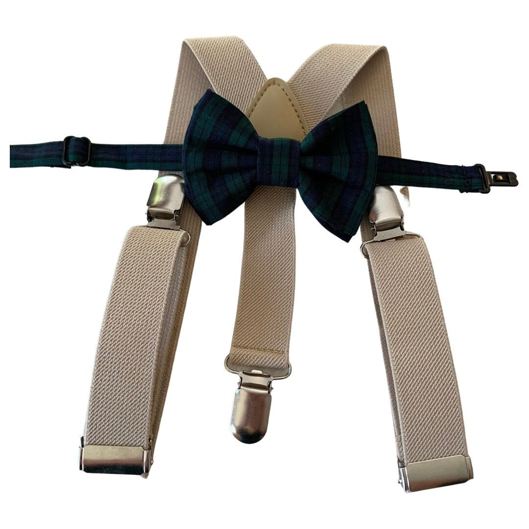Green & Blue plaid bow tie, green plaid bow tie, boy's green bow tie, boy's bow tie, baby bow tie, toddler bow tie, christmas bow tie