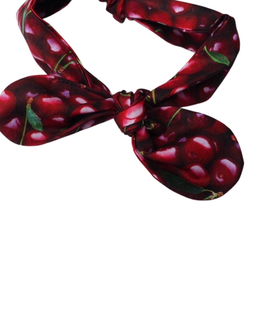 Cherry headband Top Knot headband adult headband girls hair band wide headband cherry top knot fabric headband pixie headband 40’s headband