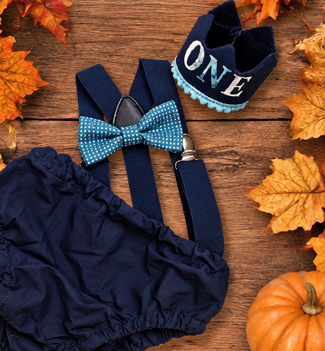 baby boy navy blue and blue themed cake smash outfit nappy diaper cover suspenders bow tie boy first birthday outfit 1st birthday