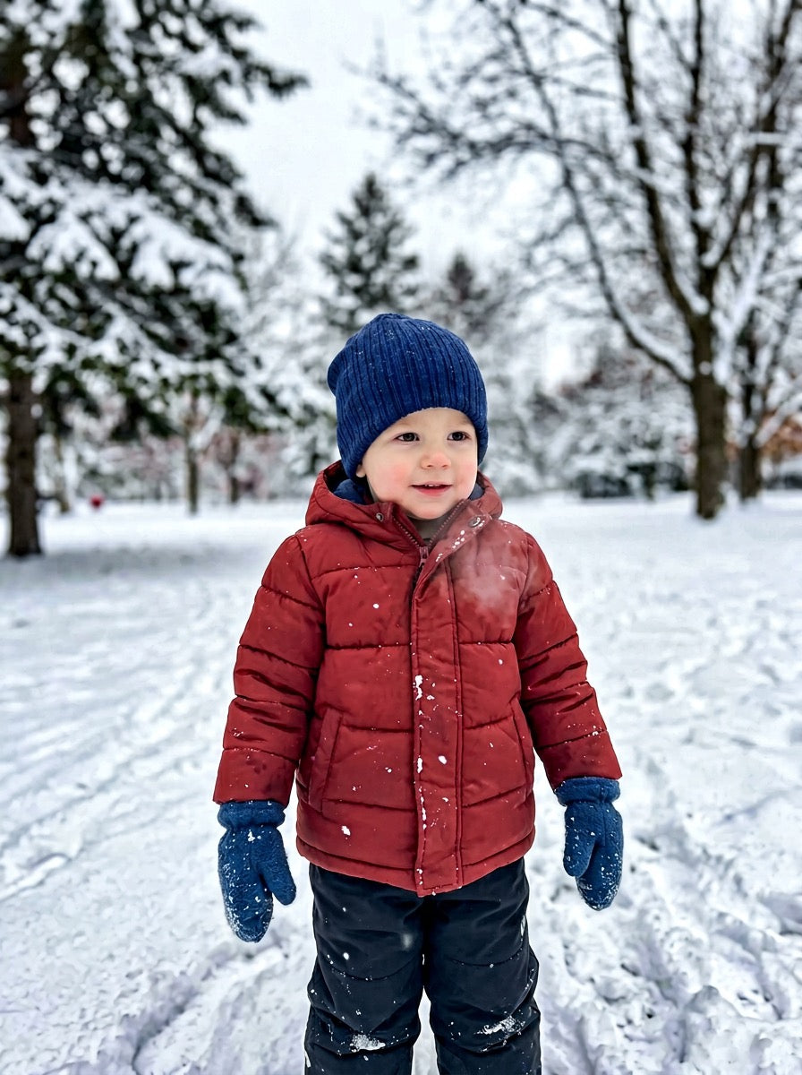 Wool Navy Rib-Knit Winter Beanie | baby to adult