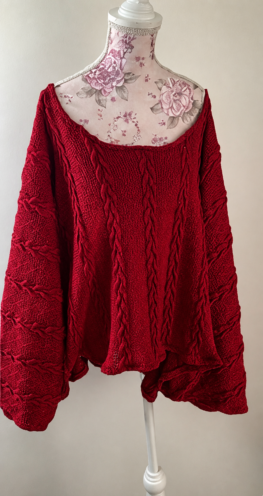 Heritage Lounging Sweater | Wide Sleeved Sweater | Batwing Sleeve | Cable knit sweater | Doleman Style | Bell Sleeves