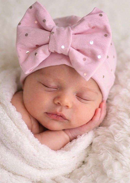 Newborn hospital hat, baby girl hat, newborn baby, newborn girl hat, hospital hat, newborn hat, baby shower gift, baby bow hat,