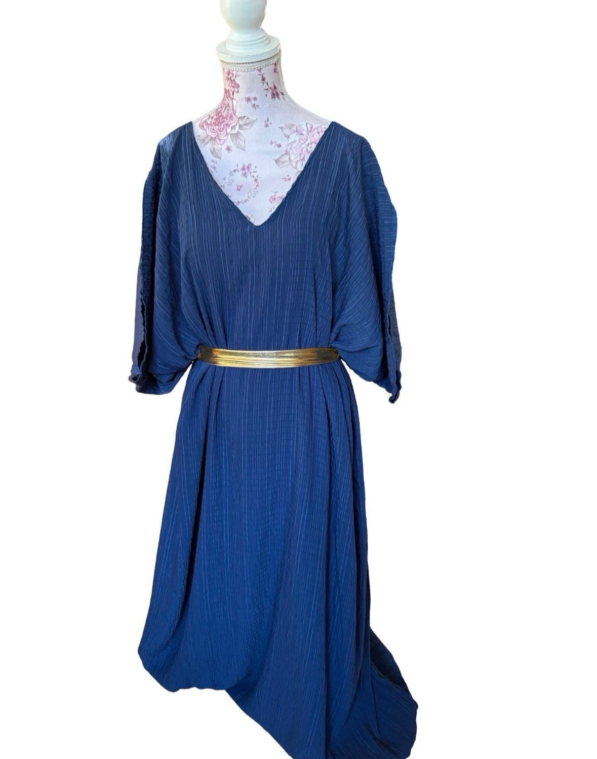 Womens crinkled Greek Chiton Maternity Dress