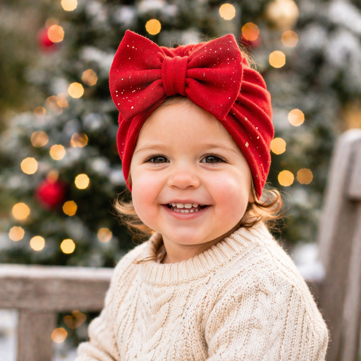 Red Bow Turban Hat | Baby to Adult | Mommy & Me