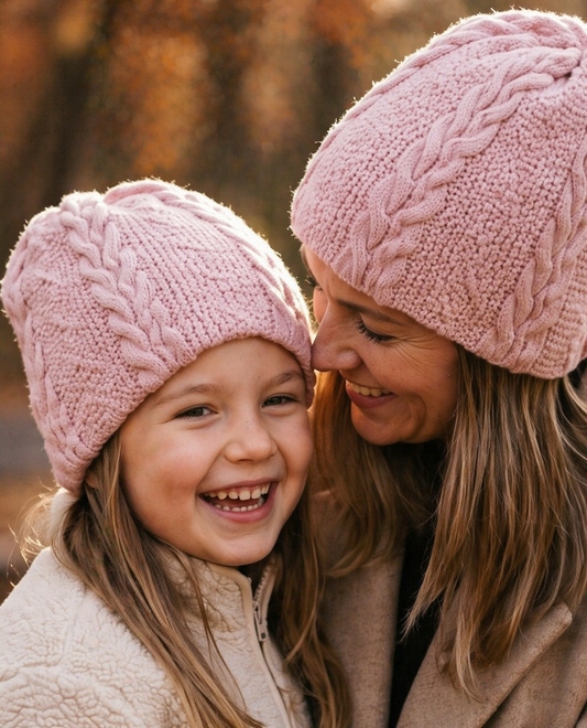 Cable Knit Beanie | Cozy winter hat for babies and adults