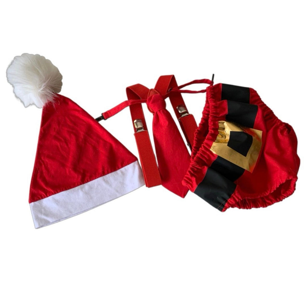 Christmas Santa cake smash outfit for 1st birthday party