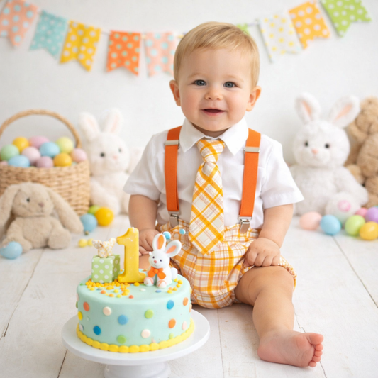 Boy Cake Smash Outfit, Boy Cake Smash, Boy 1st Birthday Set, 1st Birthday, Milestone Pictures, Boy 1st Birthday Outfit, Orange Cake Smash