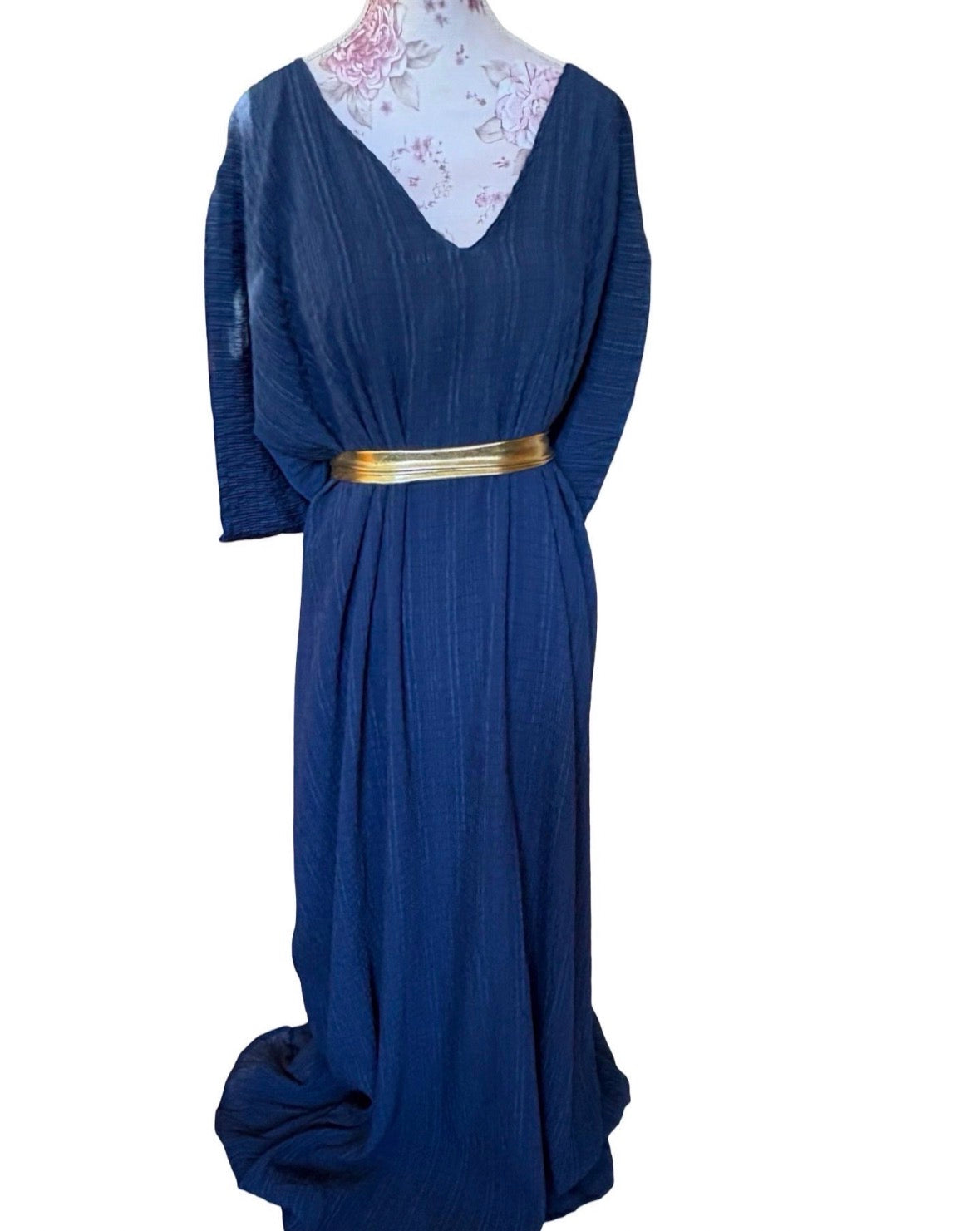 Womens crinkled Greek Chiton Maternity Dress