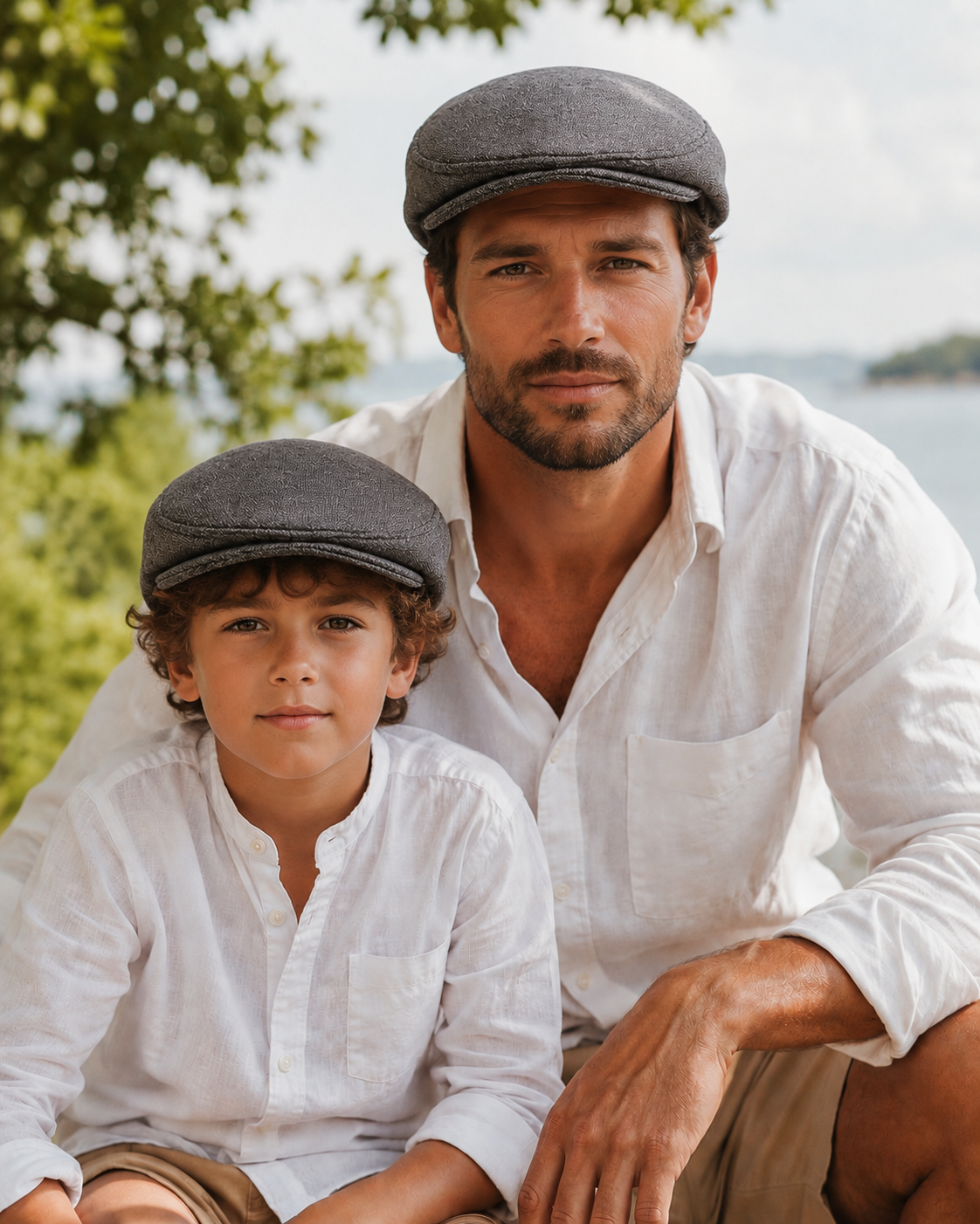Black denim Cotton Flat Cap, Mens Summer Hat, Irish Cap, Golf Cap, Fathers Days Gift