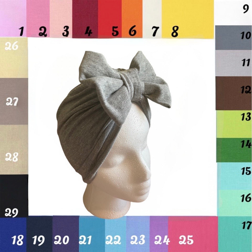 Cozy Grey Turban Hat for kids and adults