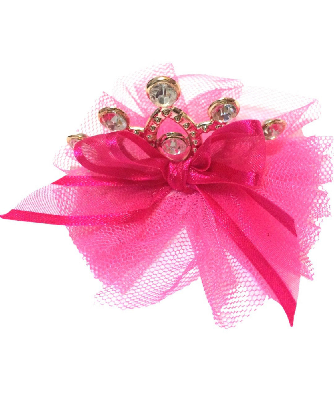 Pink baby girl tiara fuchsia crown