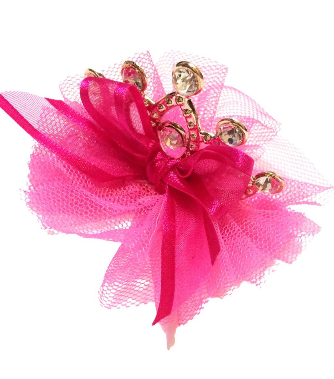 Pink baby girl tiara fuchsia crown