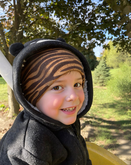 Orange and Black Striped Unisex Extra Slouchy Beanie, Crochet Handmade Hat, Men’s Slouchy Beanie, Halloween Hat, Tiger Hat, Christmas Gift