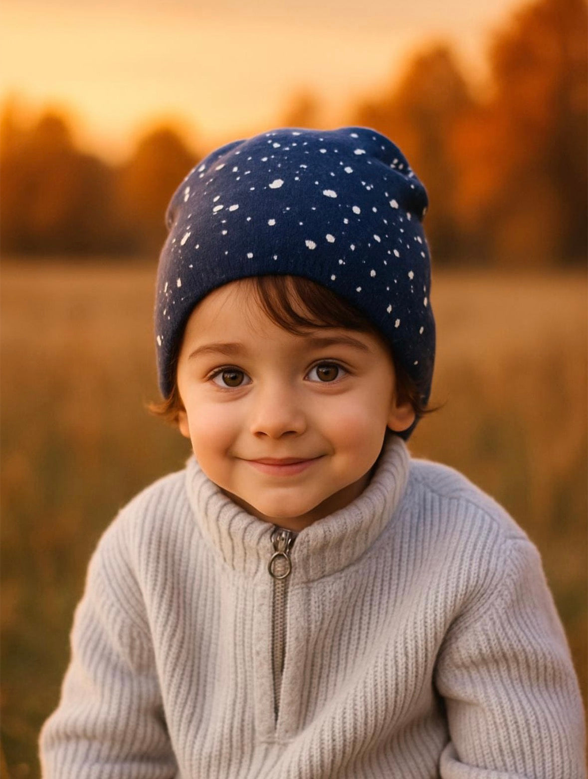Paint splatter Bamboo slouchy Beanie for kids and adults