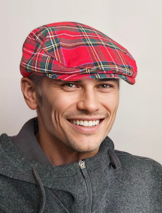 Men’s Scottish Royal Stewart Tartan Flatcap