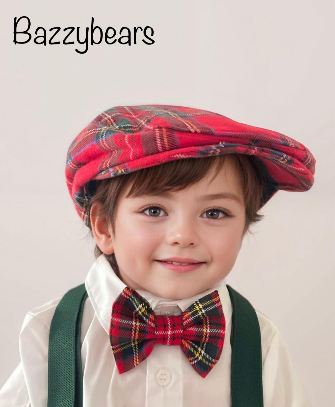 Tartan Flat Cap British Tartan Flat Cap Elastic Fitting Tartan Hat Gift for him