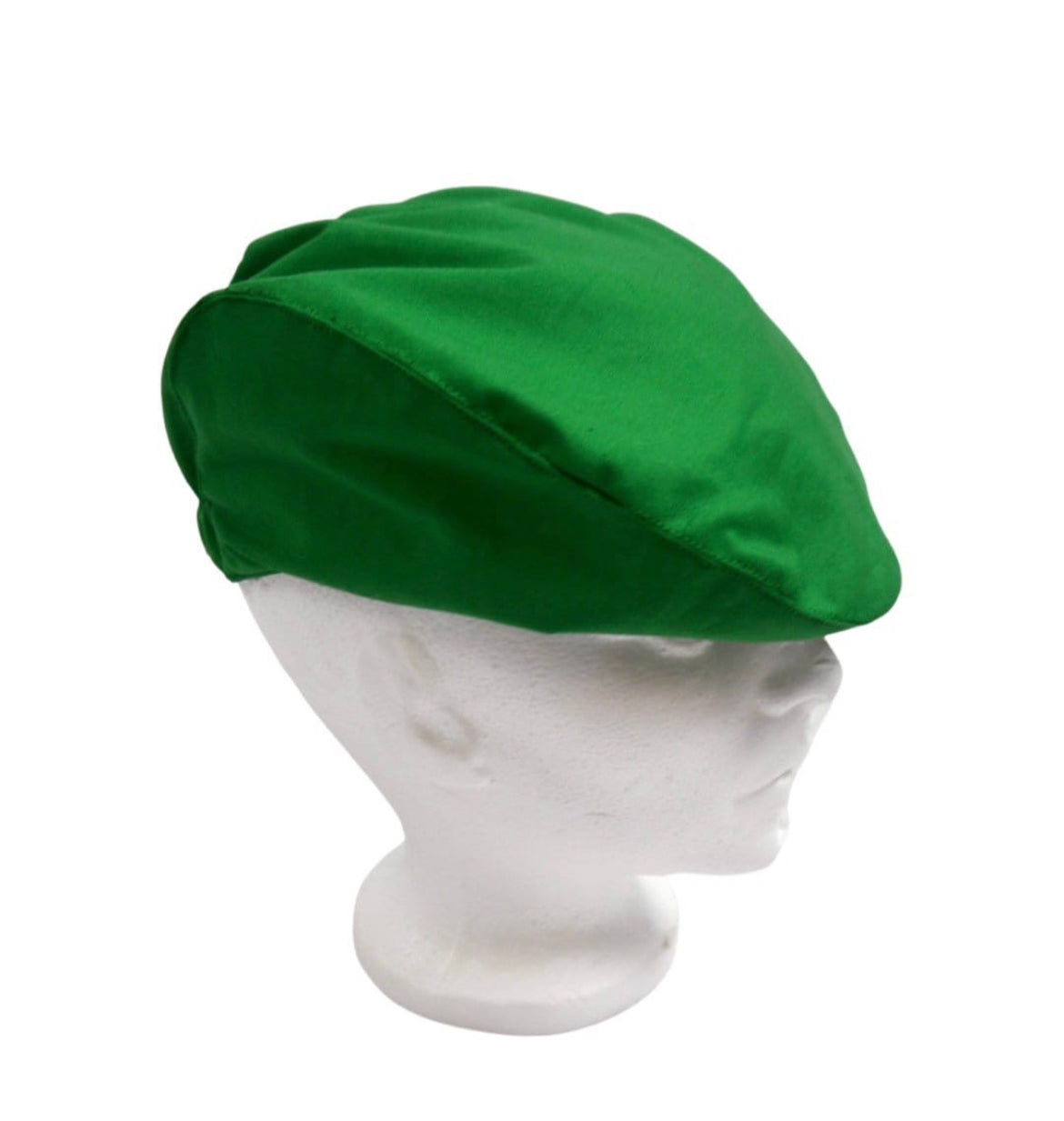 Christmas Green Linen Flat Cap