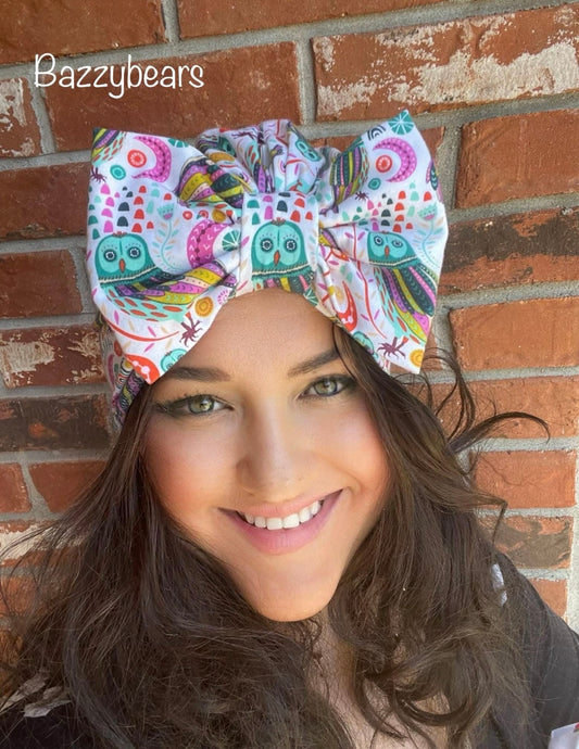 Stylish and Comfortable Pre-Tied owl mystic turban hat