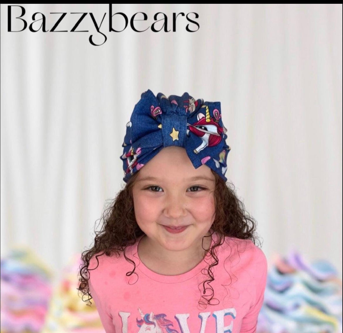 Unicorn Turban With Bow | Unicorn |Turban | Baby Turban | Toddler Turban | Turban Hat | Baby Hat | Baby Turban Hat | Baby Gift | Baby Girl