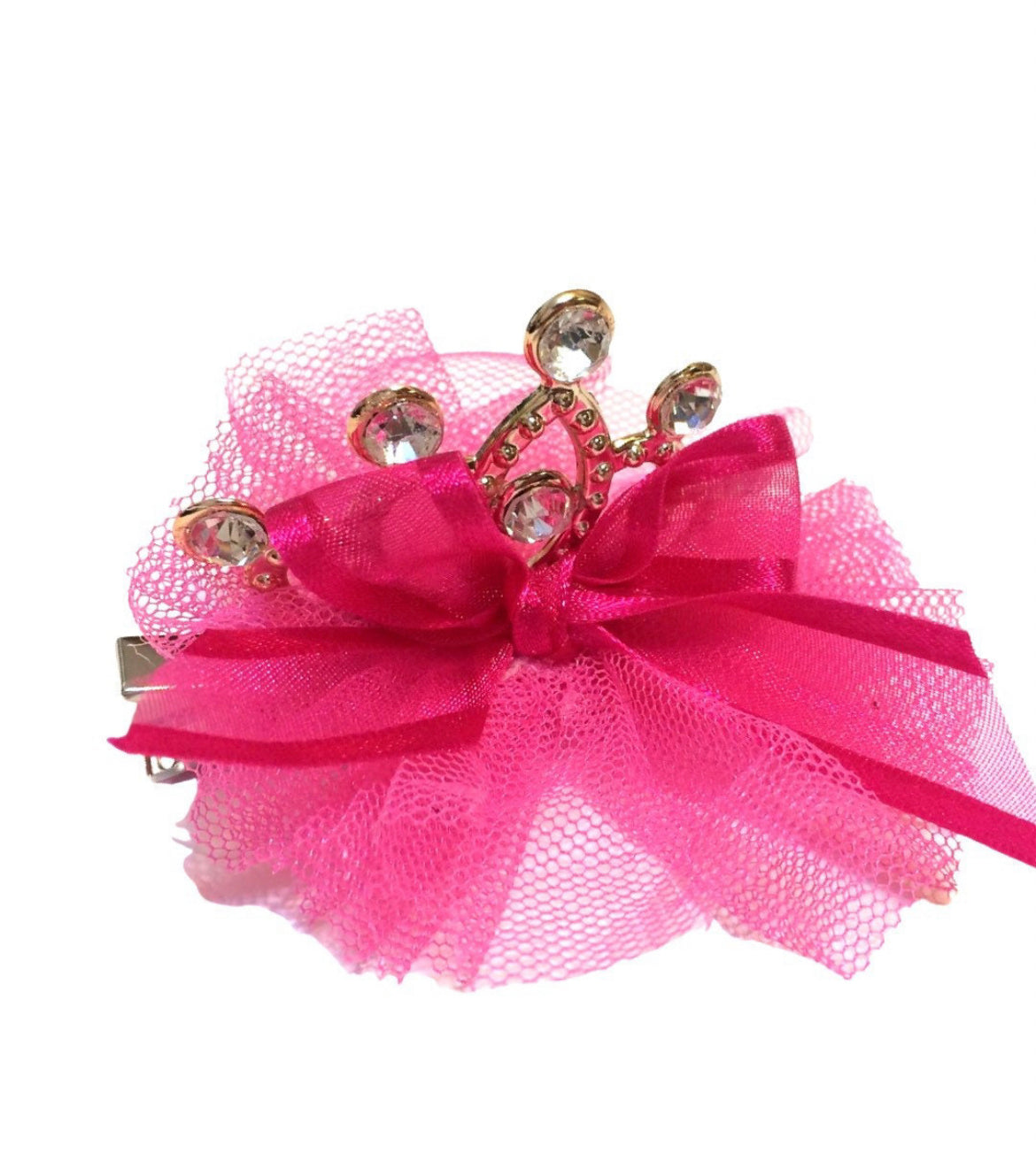 Pink baby girl tiara fuchsia crown