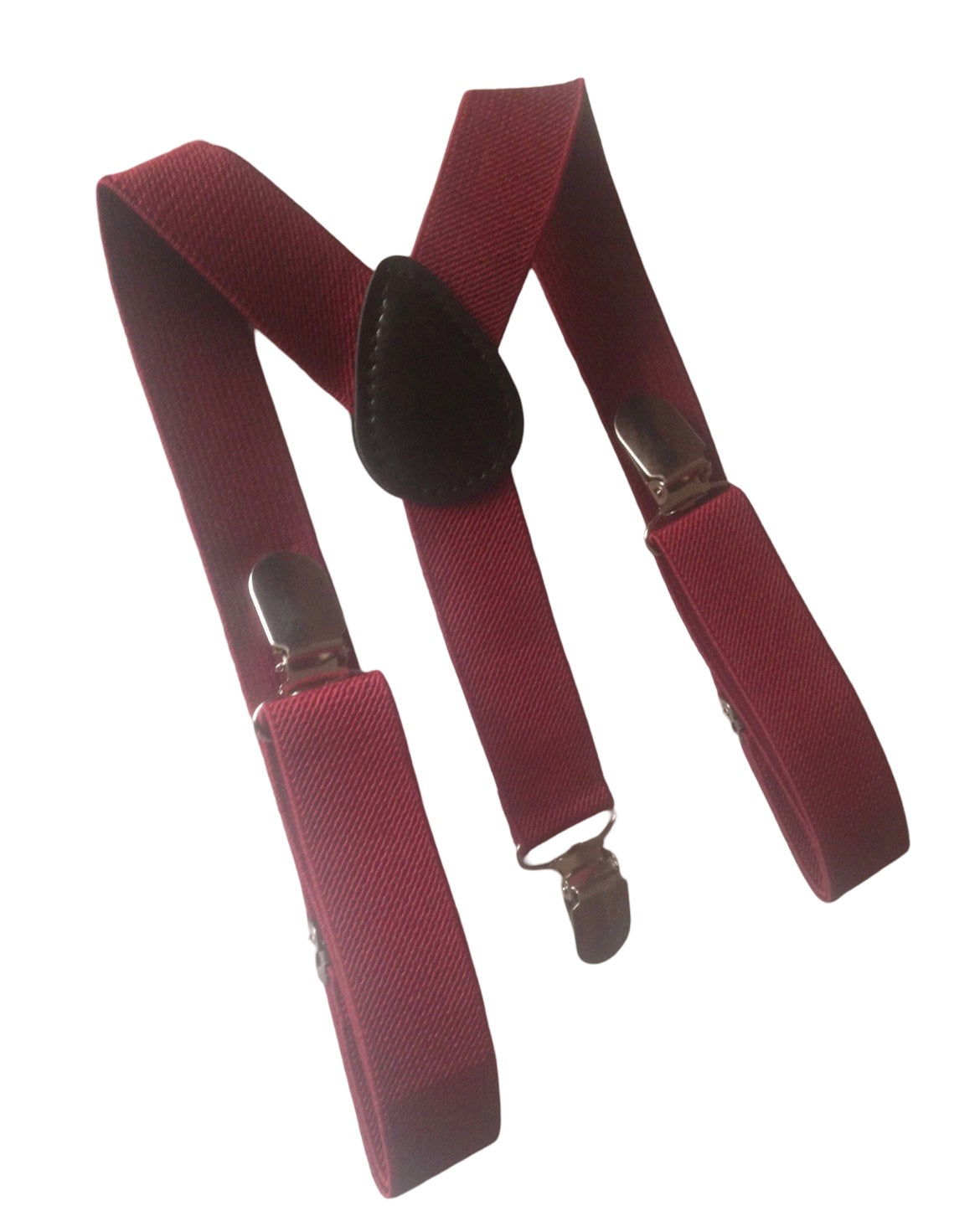 Burgundy suspenders