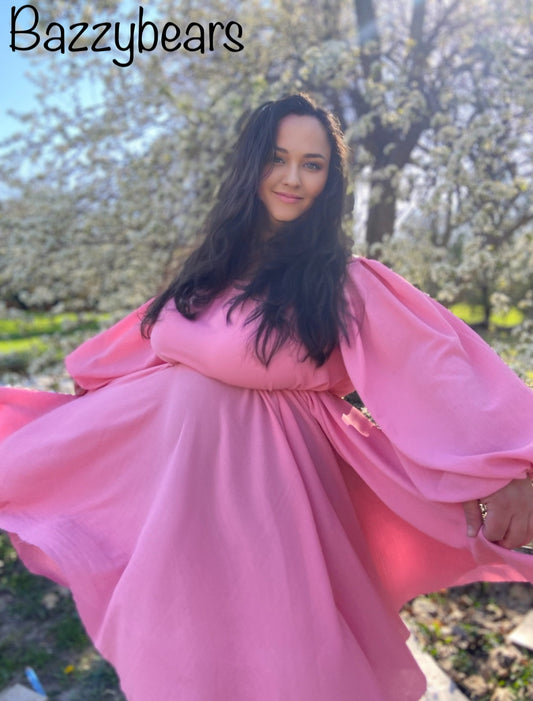 Maternity Dress and gown for Baby shower in + 5 color | off shoulder puff sleeve dress