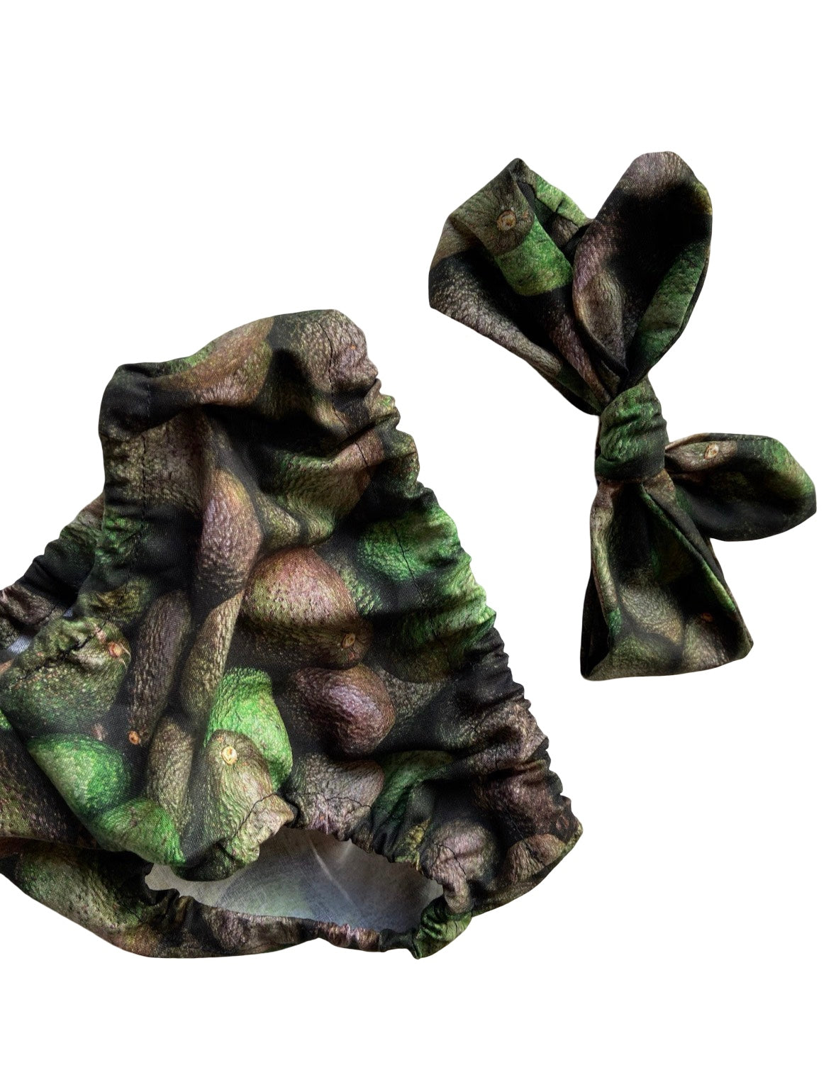Headband bloomer set, avocado cake smash, girl bloomer set, knot headband bloomer, avocado diaper cover, baby girl gift, bloomer girl set