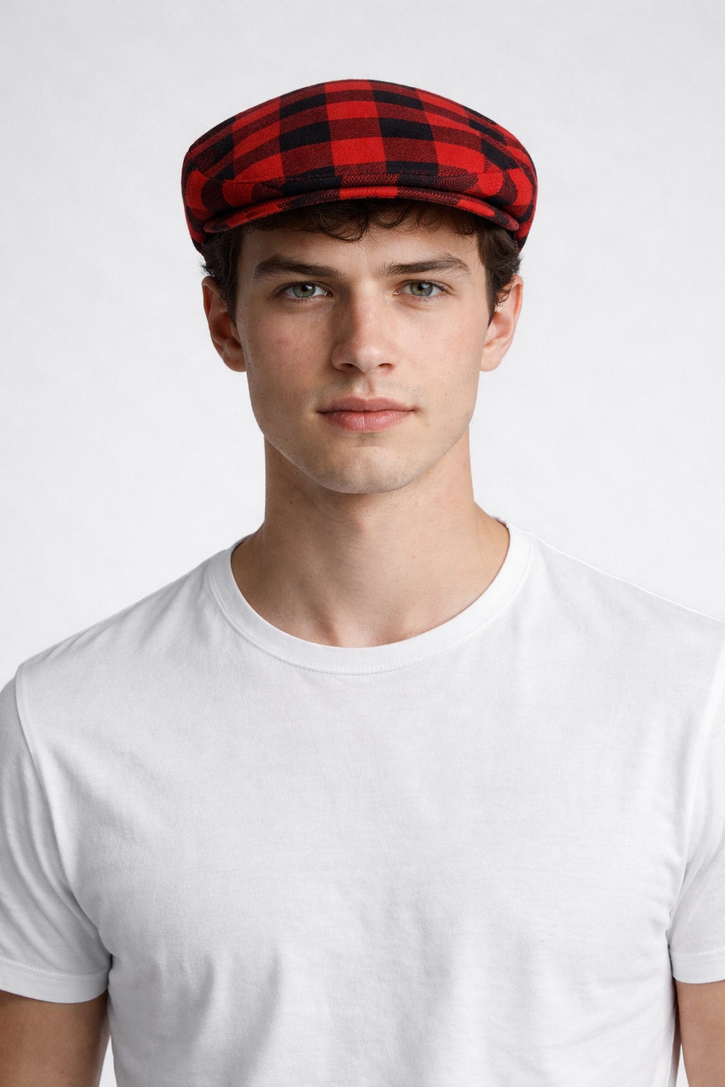 Buffalo Plaid Flat Cap