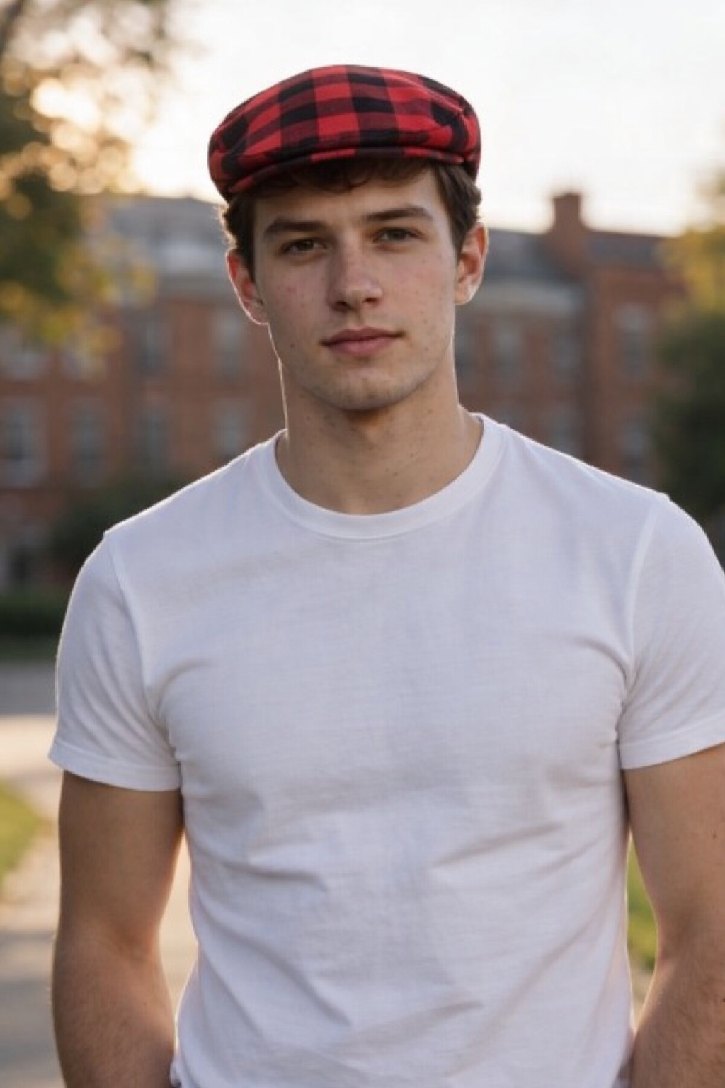 Buffalo Plaid Flat Cap