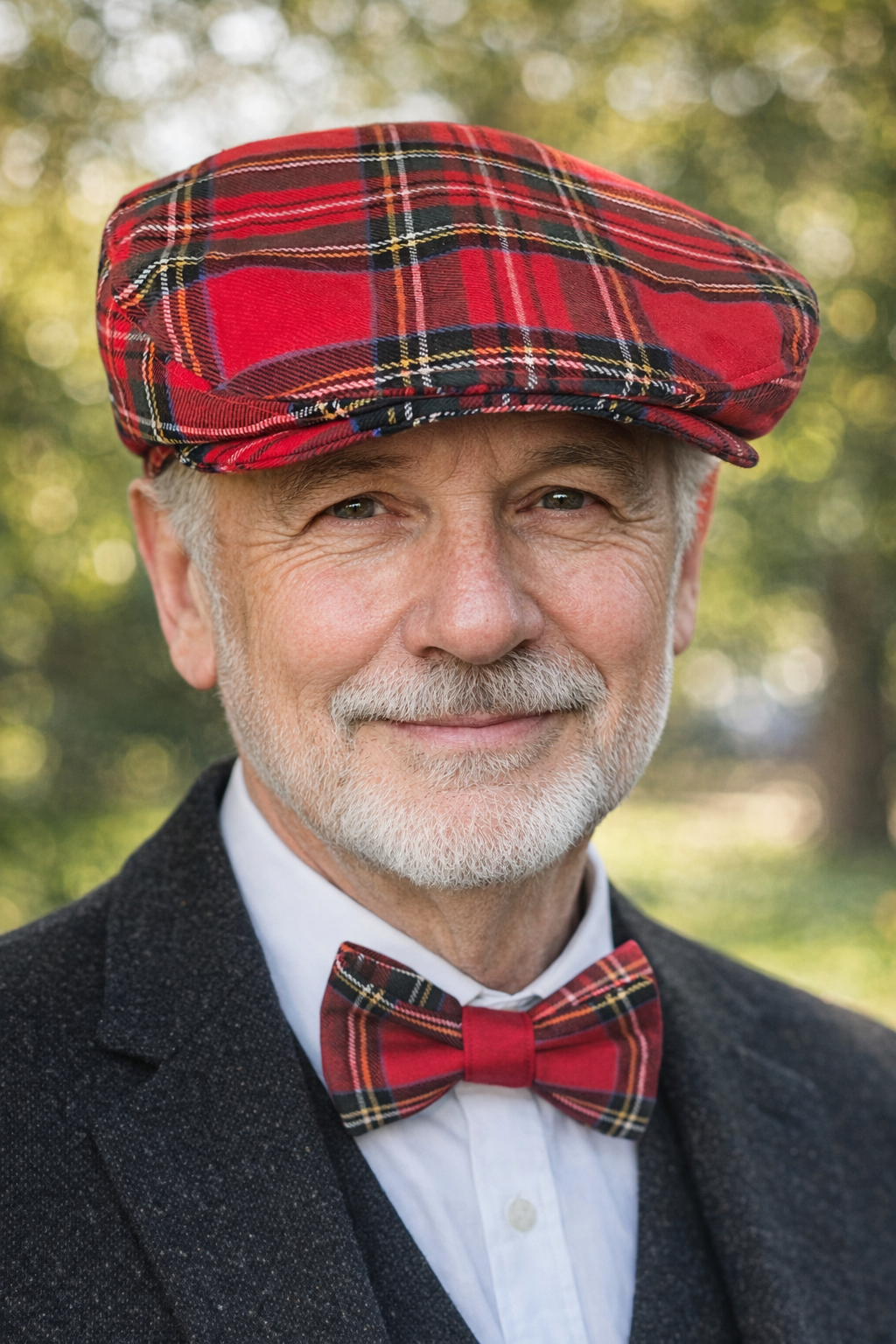 Tartan Flat Cap British Tartan Flat Cap Elastic Fitting Tartan Hat Gift for him