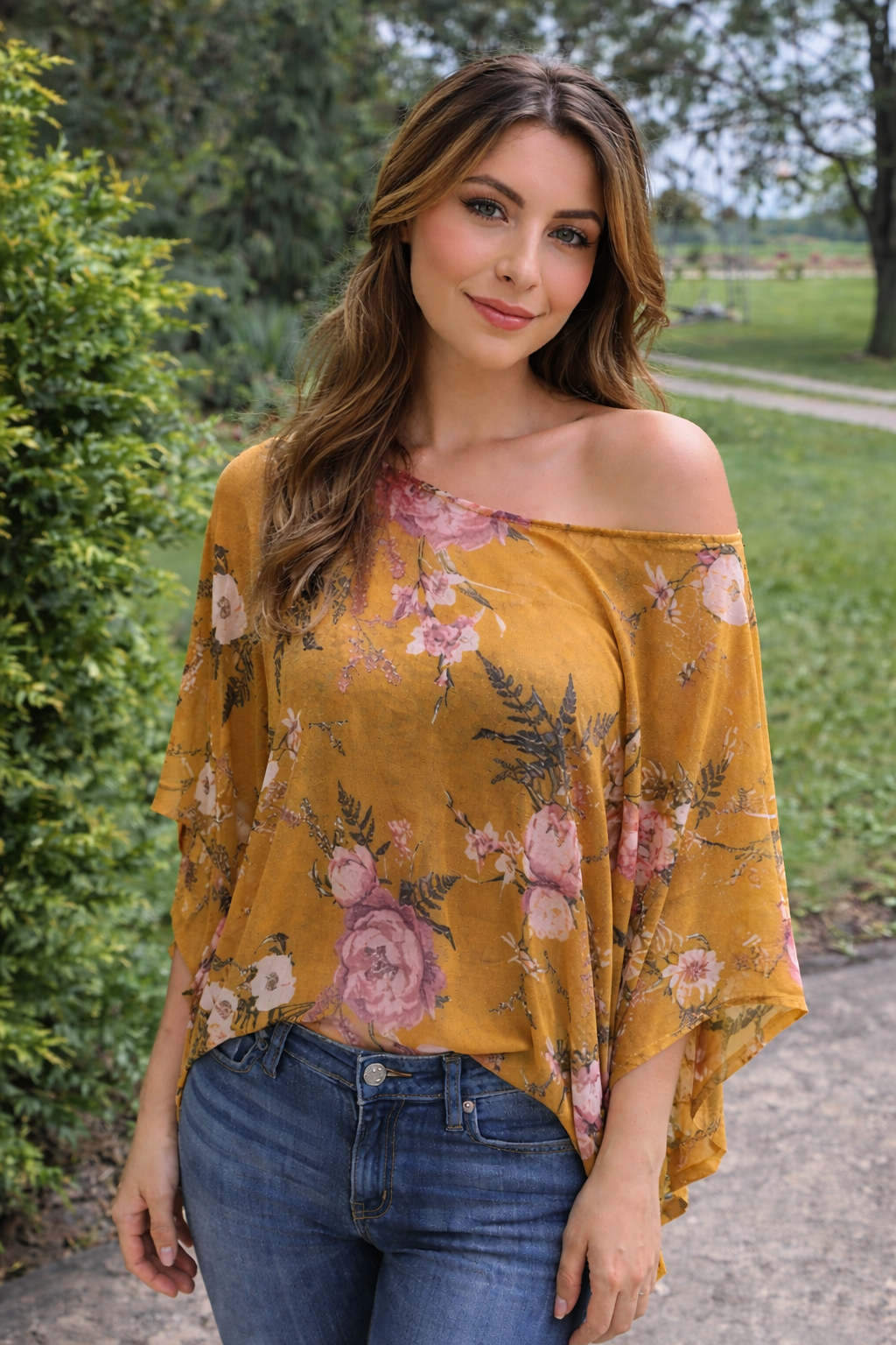 Heritage Lounging mesh Sweater | Wide Sleeved light weight blouse | Batwing Sleeve | Summer sweater | Doleman Style | Bell Sleeves | floral