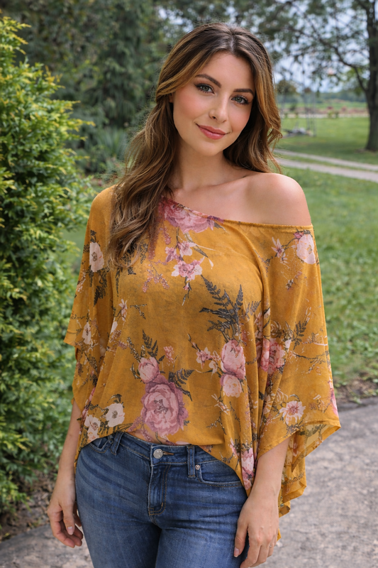 Heritage Lounging mesh Sweater | Wide Sleeved light weight blouse | Batwing Sleeve | Summer sweater | Doleman Style | Bell Sleeves | floral