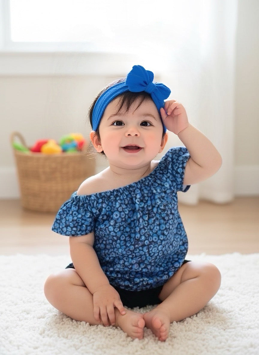Baby Girl Set, Baby girl clothes, Baby outfit, baby sunsuit, Photography prop, Blueberry, Blue, Birthday outfit,baby shower gift,summer baby