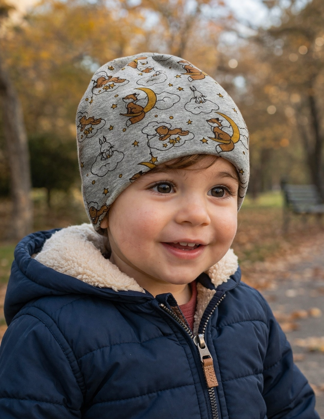 Cute Baby Beanie Hipster, Soft  Cotton Toque, Newborn Fleece Classic Infant Toddler Baby Boy, Winter Warm Hat Christmas Gift