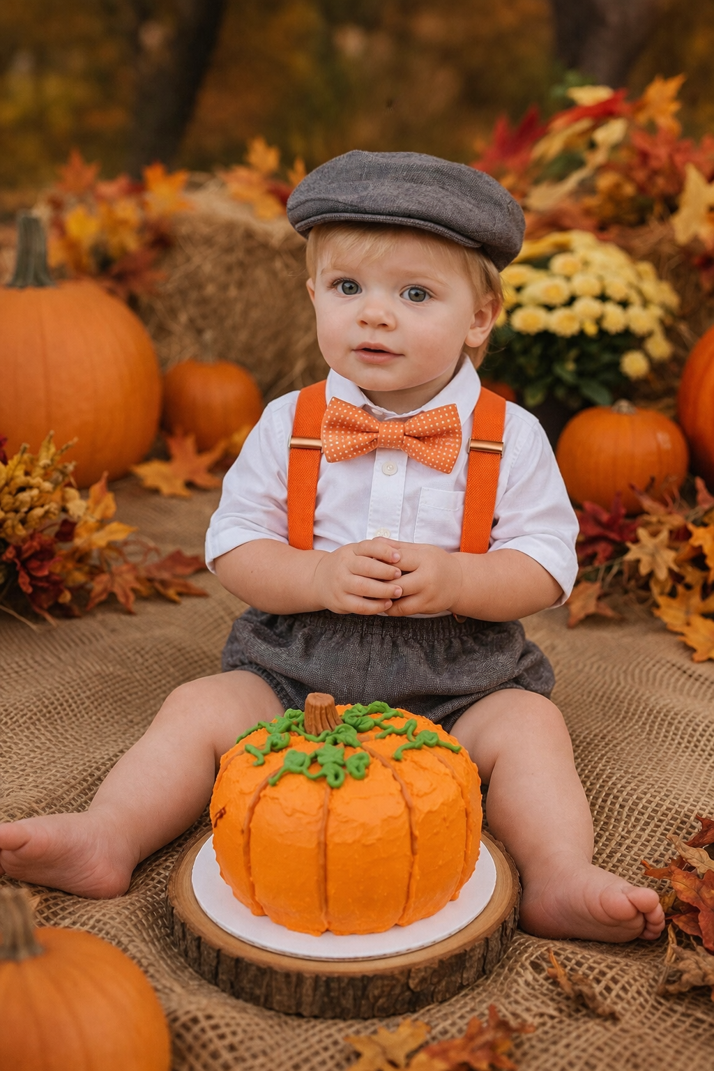 Light denim sitter set - baby boy photo prop - baby clothes - vintage style - flat cap - cake smash outfit