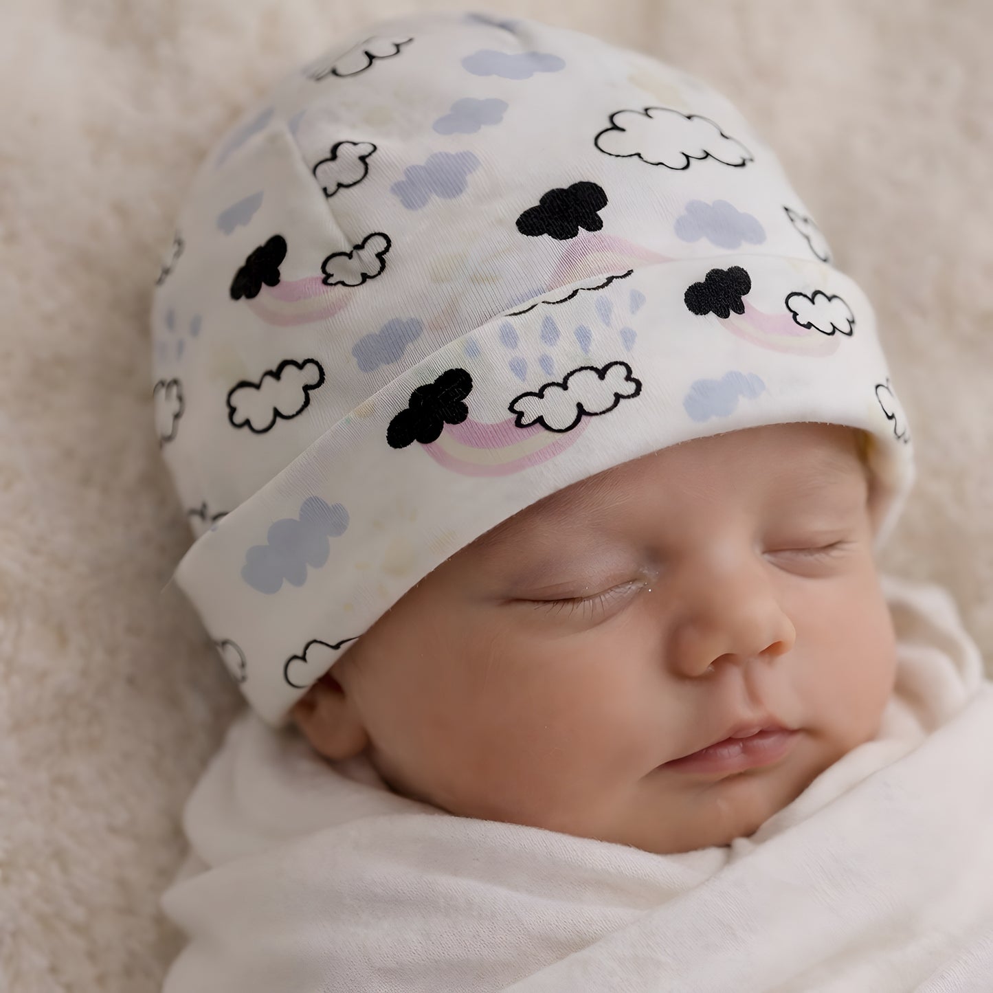 Rainbow Baby Beanie Hat – Color Changing Sunshine Toque for Newborns & Toddlers