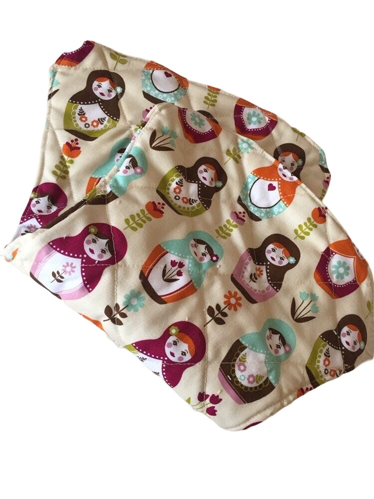 Matryoshka Floral Burp Cloth for Baby