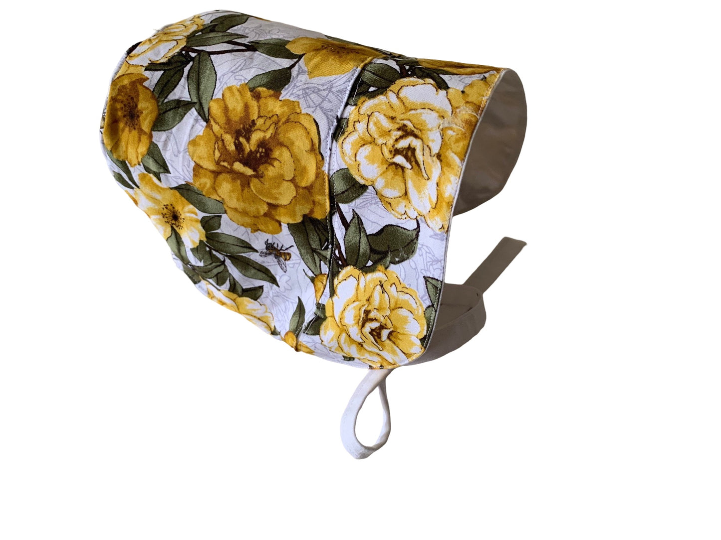 Brimmed floral Baby Bonnet Reversible